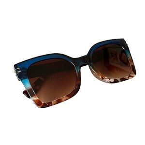 Stylish Blue and Brown Fashion Sunglasses